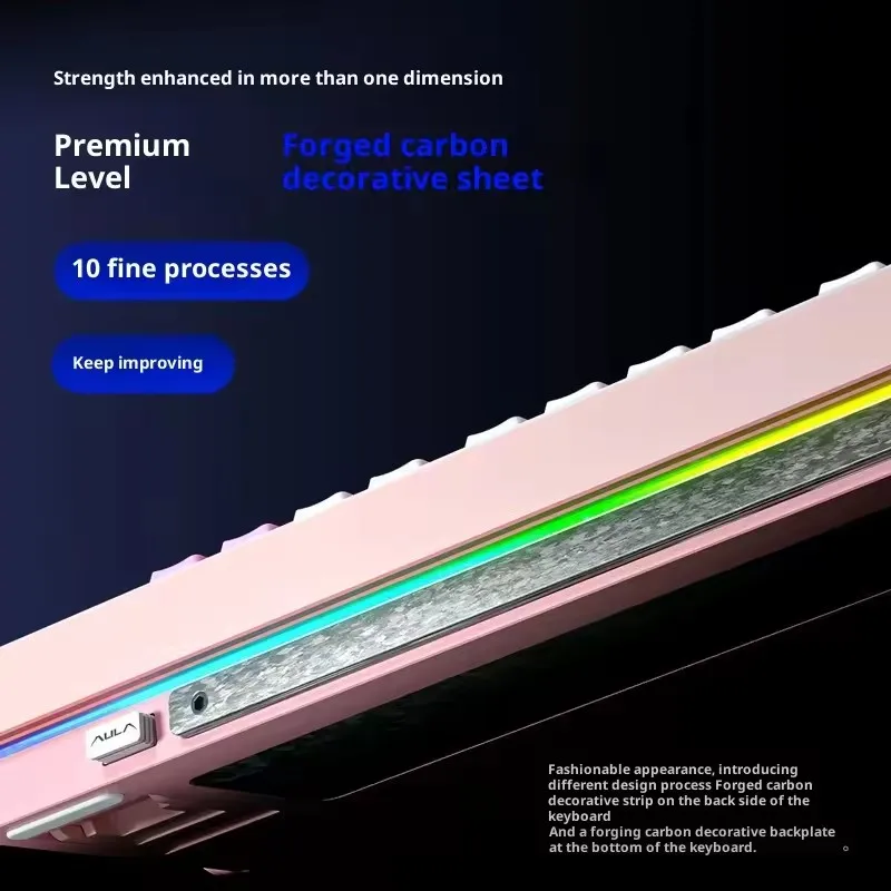 AULA NOVA75 토너먼트급 커스텀 기계식 키보드 스마트 디스플레이 무선 트라이 모드 핫 스왑 10000mAh 메탈 노브 RGB