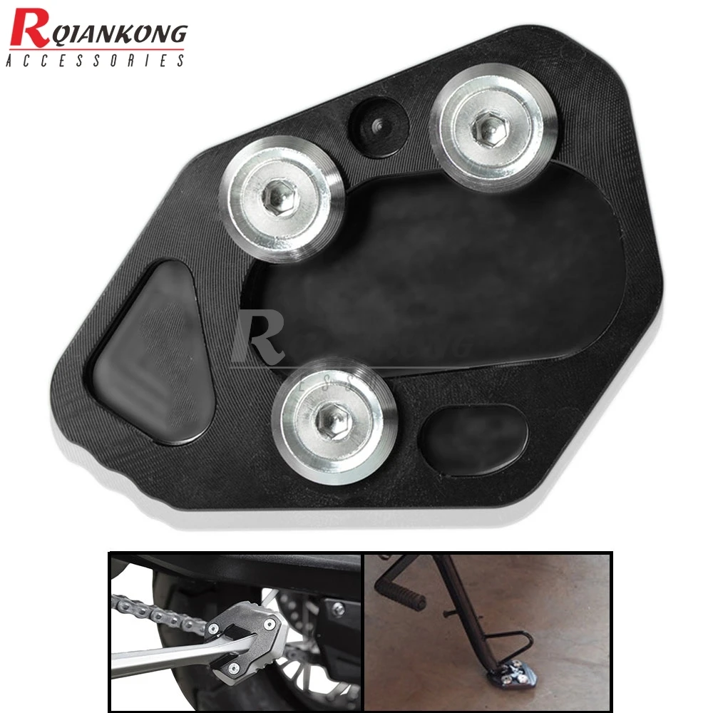 Motorcycle Accessories Side Stand Kickstand Support Enlarge Plate Foot Pads For BMW F800R 2009-2015