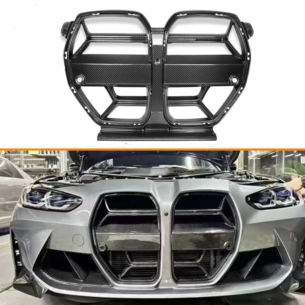 

CSL Style Dry Carbon Fiber Car Grilles Carbon parts auto parts Suitable for M3 M4 G80 G82 G83 Front Bumper Grill 2020+