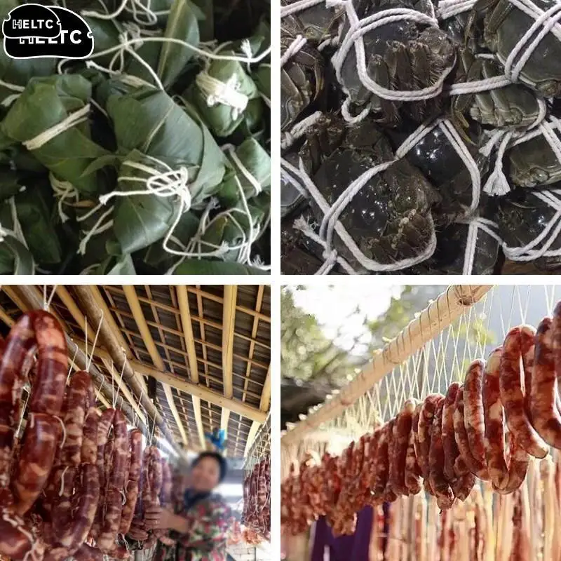 Collagen Protein Casings Sausage Ham Home Kitchen Dining Tools Butcher's Cotton Twine Meat Prep Trussing Turkey Barbecue String