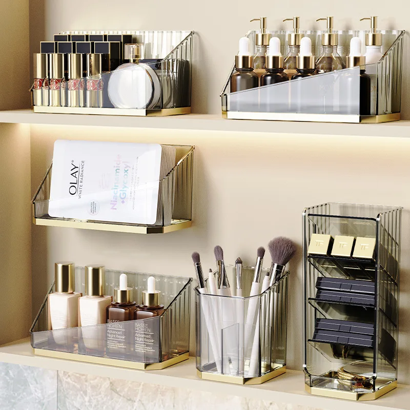 Luxury Makeup Organizer Desktop Bathroom Makeup Brush Storage Box Office Pen Box Makeup Brush Organizer Lipstick Storage Box 5