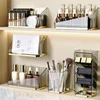 Luxury Makeup Organizer Desktop Bathroom Makeup Brush Storage Box Office Pen Box Makeup Brush Organizer Lipstick Storage Box 5