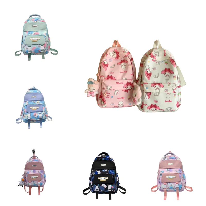

Sanrio Melody Backpack Large-capacity Cartoons Student School Bag Cinnamoroll Waterproof Bag Girls' Birthdays Holiday Gifts
