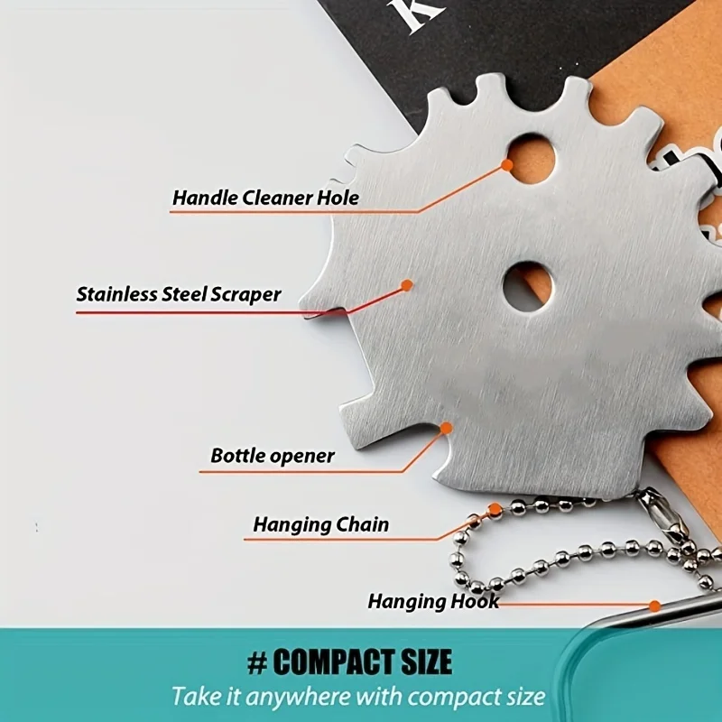 1pc BBQ Grill Scraper: The Perfect Stocking Stuffer for Griddle Cleaning & Camping Accessories-Dishwasher Safe & Bristle-Free!