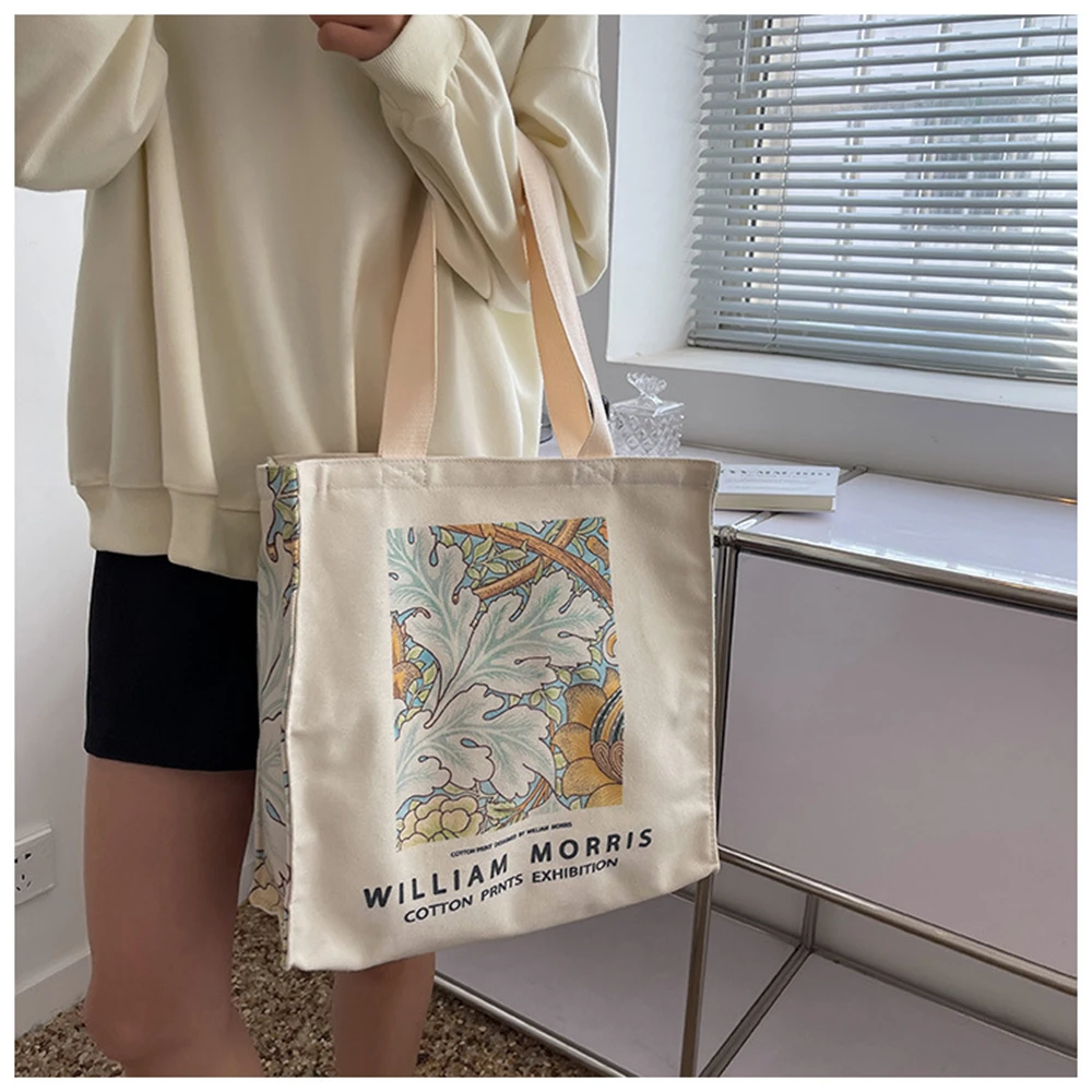 William Morriso Women Shopping Bags Double Print Casual Vintage