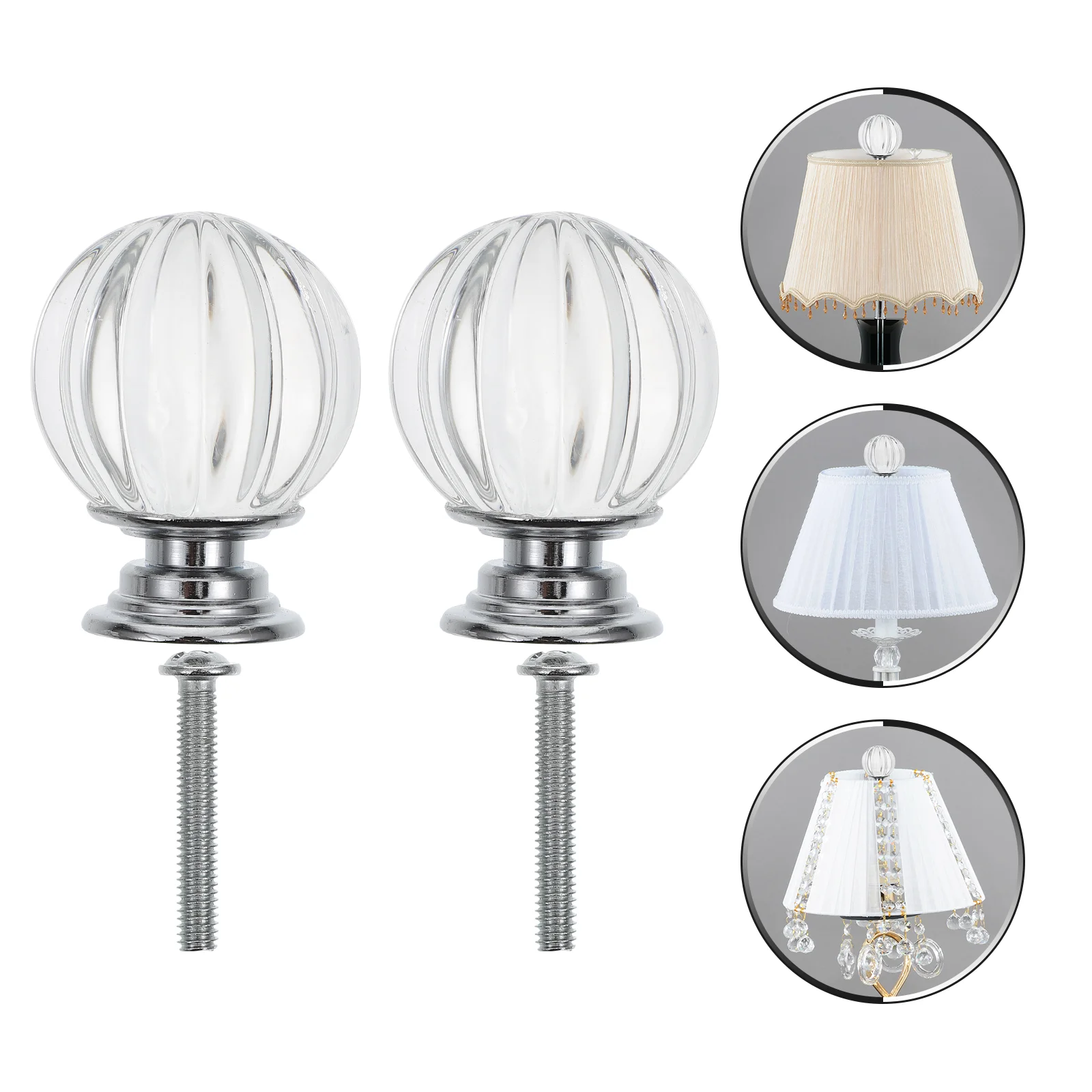 

Office Desk Decor Lampshade Hair Ornament Accessory Light Finial Knob Crystal Topper Zinc Alloy DIY Screw Caps Creative