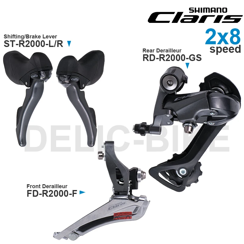 SHIMANO CLARIS R2000 2x8 Speed Groupset ST-R2000 and RD-R2000 FD