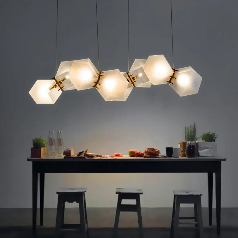 

Люстра в современном стиле, стеклянные простые подвесные лампы G9, декоративные нестандартные внутренние светильники для дизайнеров, светильник
