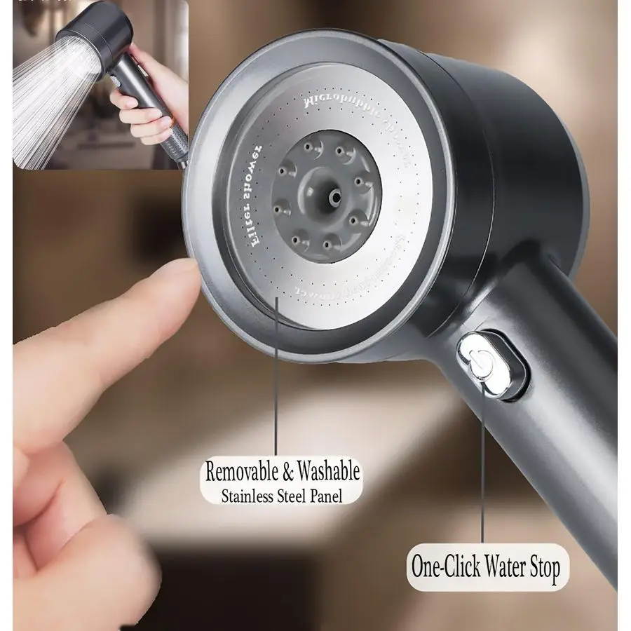 Pressure Shower Head with Handheld - image 5