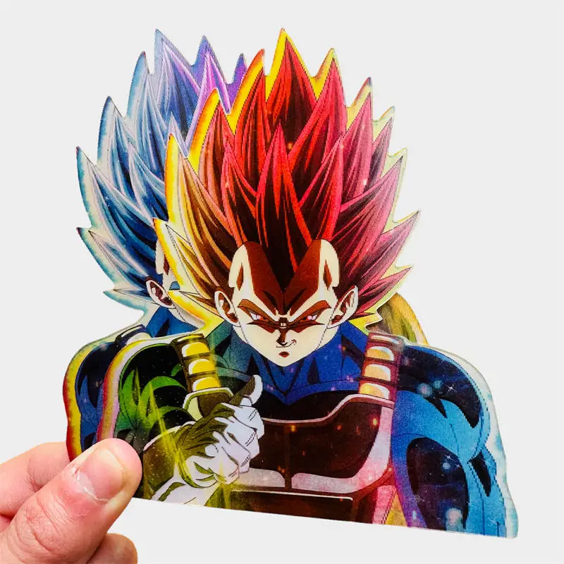 3D Gradient Vegeta Motion Sticker Anime Dragon Ball Magic Sticker