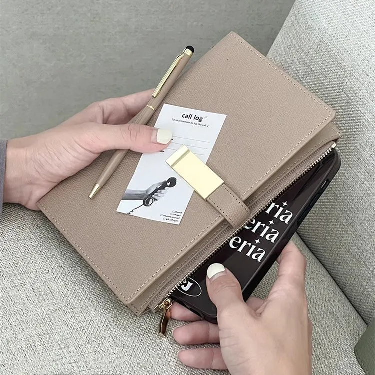 Leather Loose-leaf Notebook a6 Business Journal Binder Diary Planner Organizer Notepad School Stationery pu