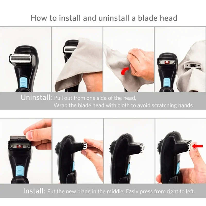 2026 Portable Back Shaver for Men Body Razor Hair Trimmer Foldable Long Handle Groomer Hair Removal