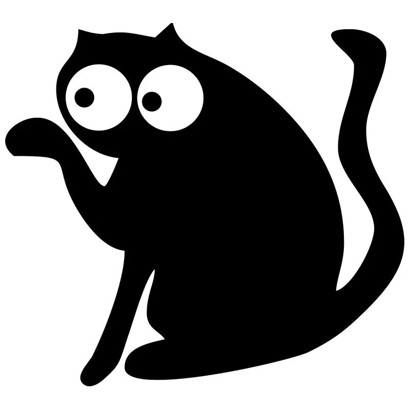 

Black Cat Funny Car Sticker Car Auto Stickers for Bumper Rear Window Waterproof and Sunscreen Vinyl Decal,15cm*14cm