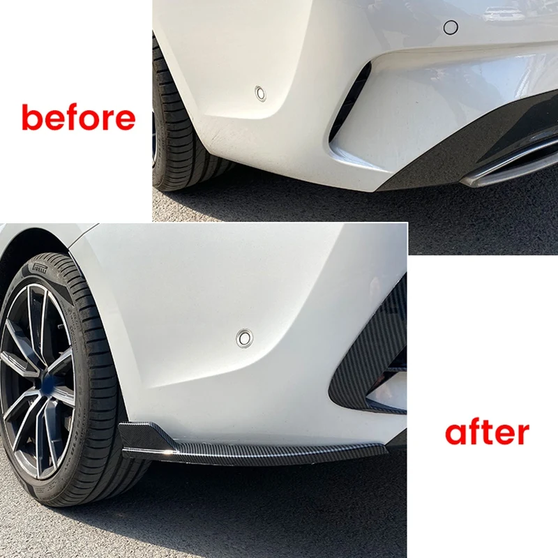 Car Rear Bumper Lip Diffuser Splitter Winglet Apron Spoiler for -BMW 3 Series G20 M Sport 320I 325I 330I