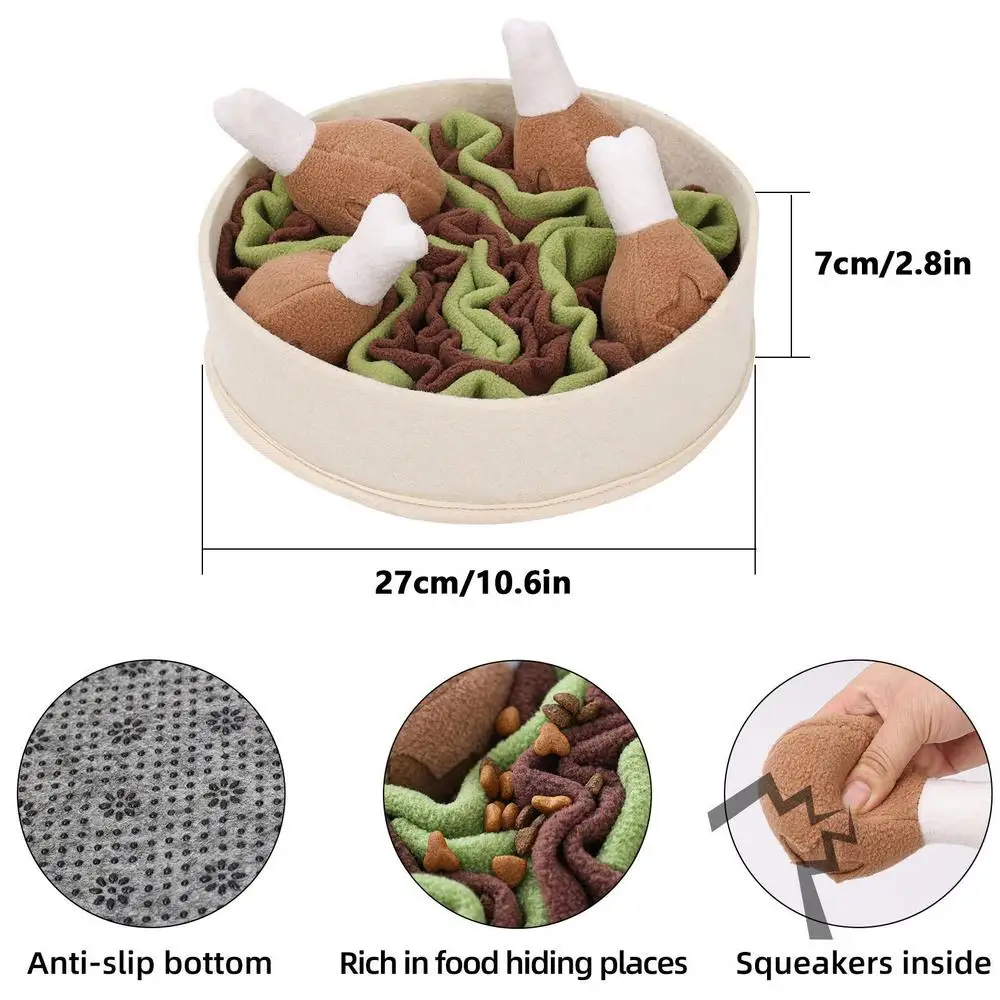 Interactive Dog Puzzle Chicken Leg Bucket Toys - PeticaDeals