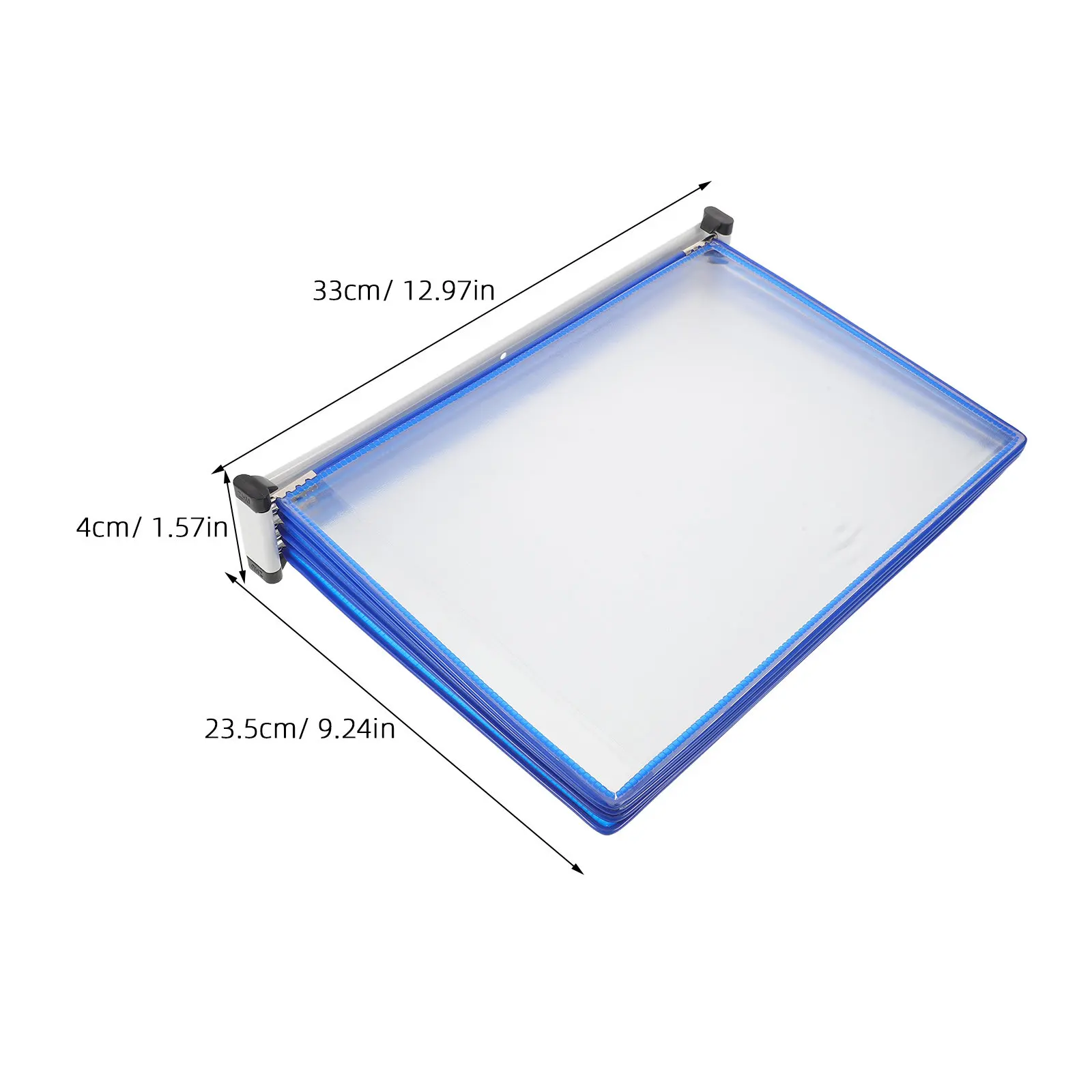 5패널 벽걸이 파일 디스플레이 랙 양면 10포켓 안전 방진 문서 홀더 사무실 교실 가정 학습용