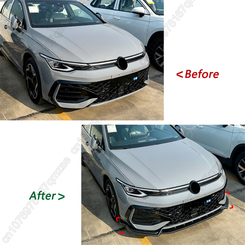폭스바겐 VW 골프 8.5 MK8.5 GTI R-라인 2024-2025 프론트 범퍼 스플리터 립 스포일러 디퓨저 가드 디플렉터 바디 키트 커버