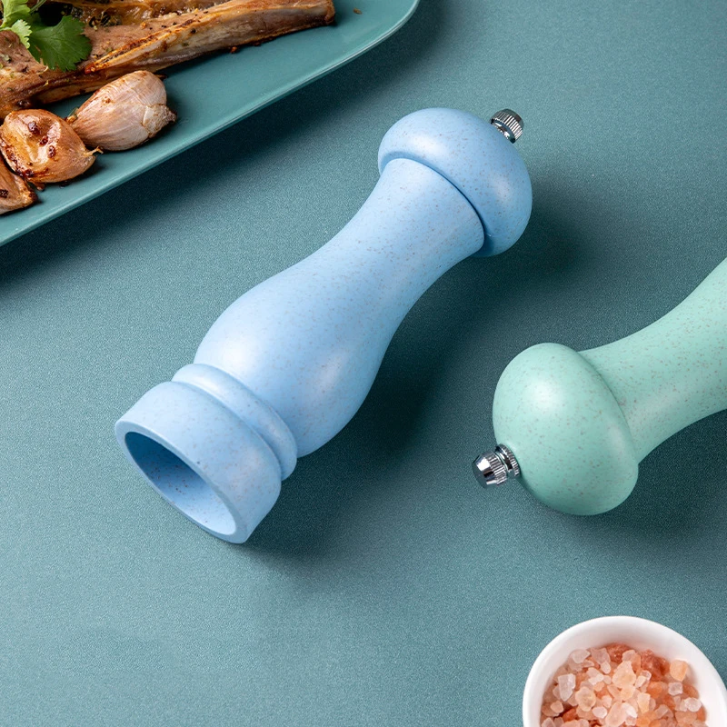 6inch Salt and Pepper Grinder, Solid Wood Spice Pepper Mill with Strong Adjustable Ceramic Grinder Kitchen Cooking Tools