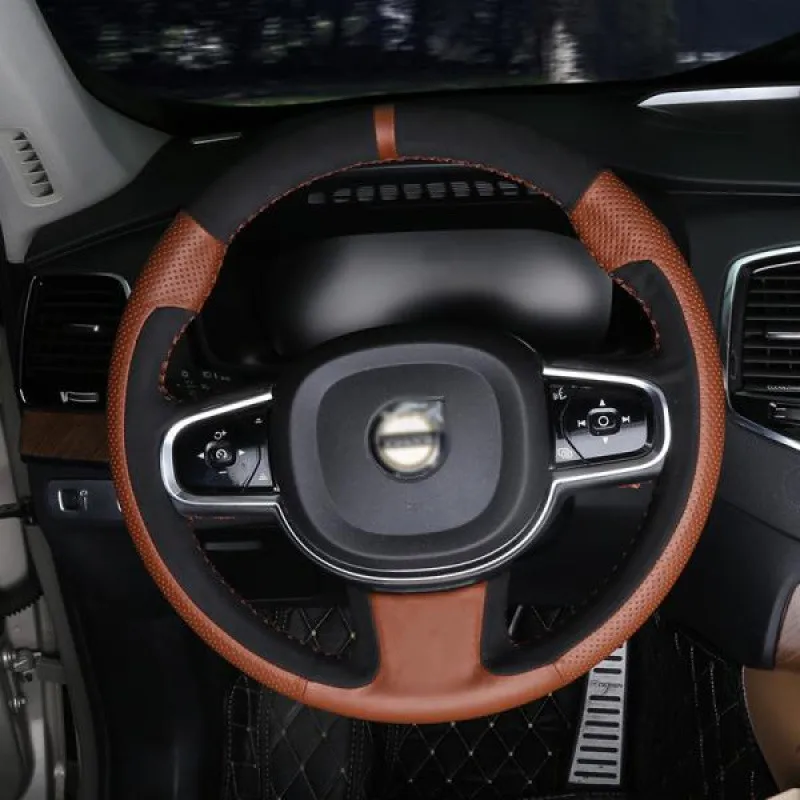 

Сделай Сам, сшитая вручную замшевая кожа, искусственная кожа для Volvo XC60 XC90 S90, аксессуары для интерьера автомобиля