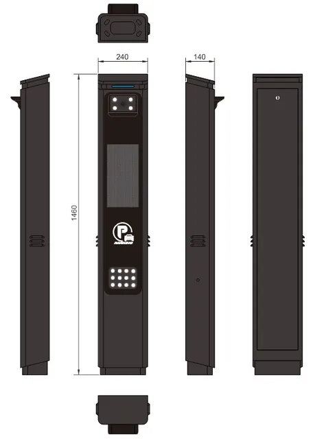 All in One 5MP License Plate Recognition Machine ANPR LPR Camera System with LED Screen for Vehicle License Display 4