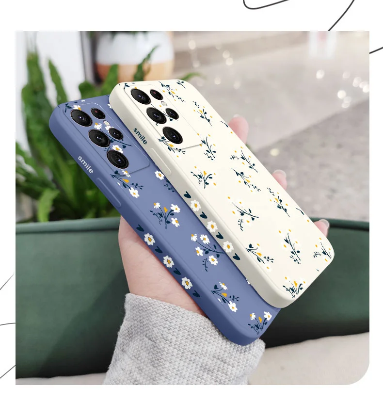 Schöne Blumen Handyhülle für Samsung Galaxy S25 FE S24 S23 S22 S21 S20 S10 Ultra Plus Note 20 Ultra 10 9 Plus Cover – Detail 5
