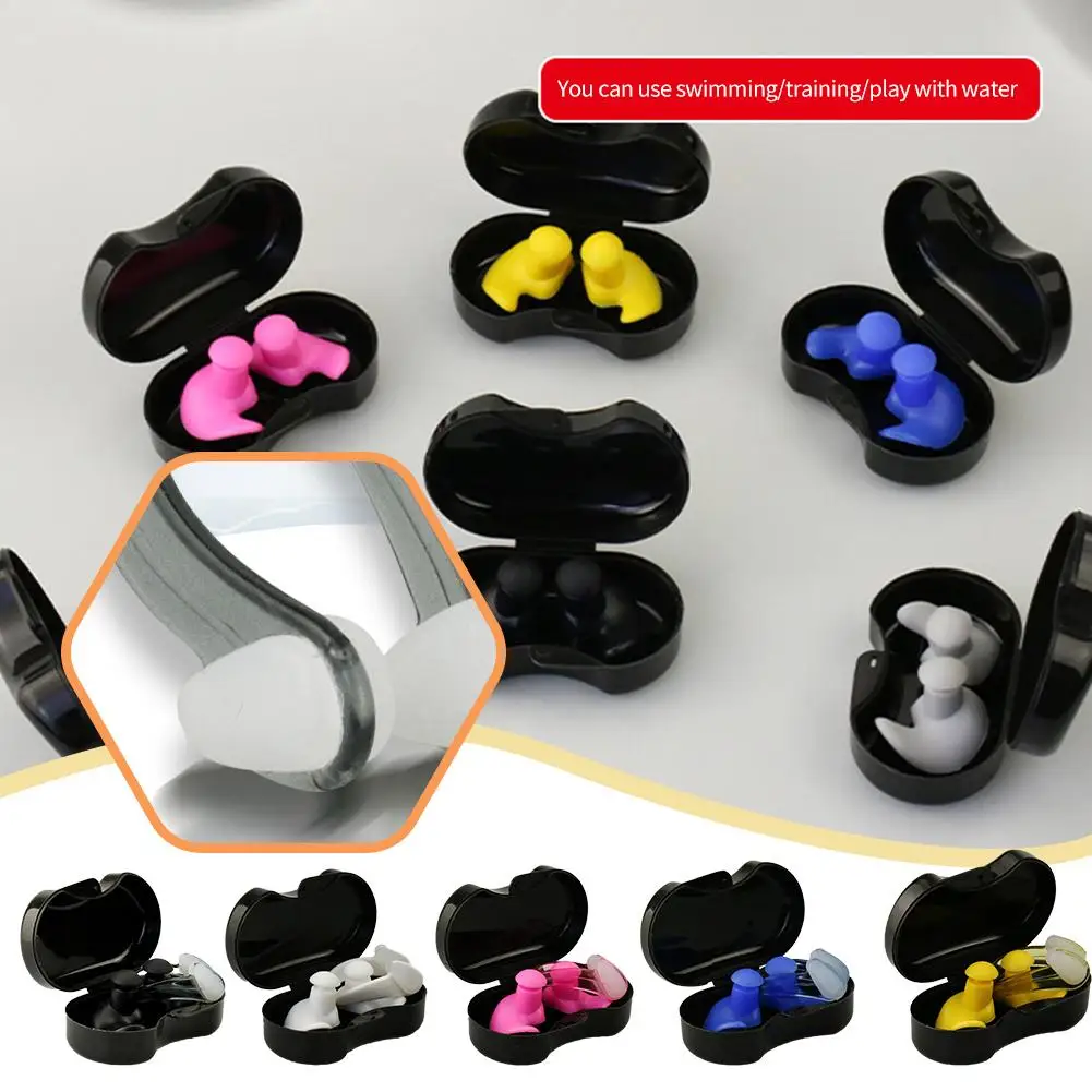 

Earplugs Classic Delicate Texture 1 Pair Waterproof Swimming Earplugs Soft Portable Accessories Ear Silicone Plugs H2X8