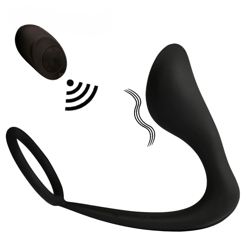 Anal Masturbator Male Prostate Massager Vibrator Butt Plug Penis Ring Sex Toy for Man Gay Couple