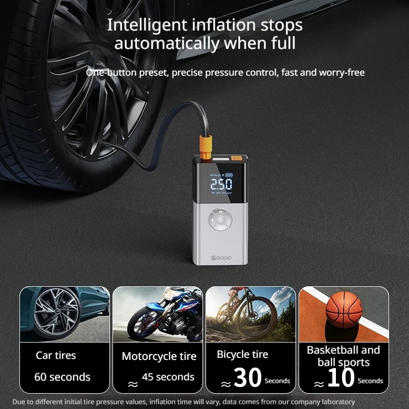 Car Emergency Jump Starter With Portable Tire Inflator And Ignition Function 12v Booster Car battery Air Pump Electric