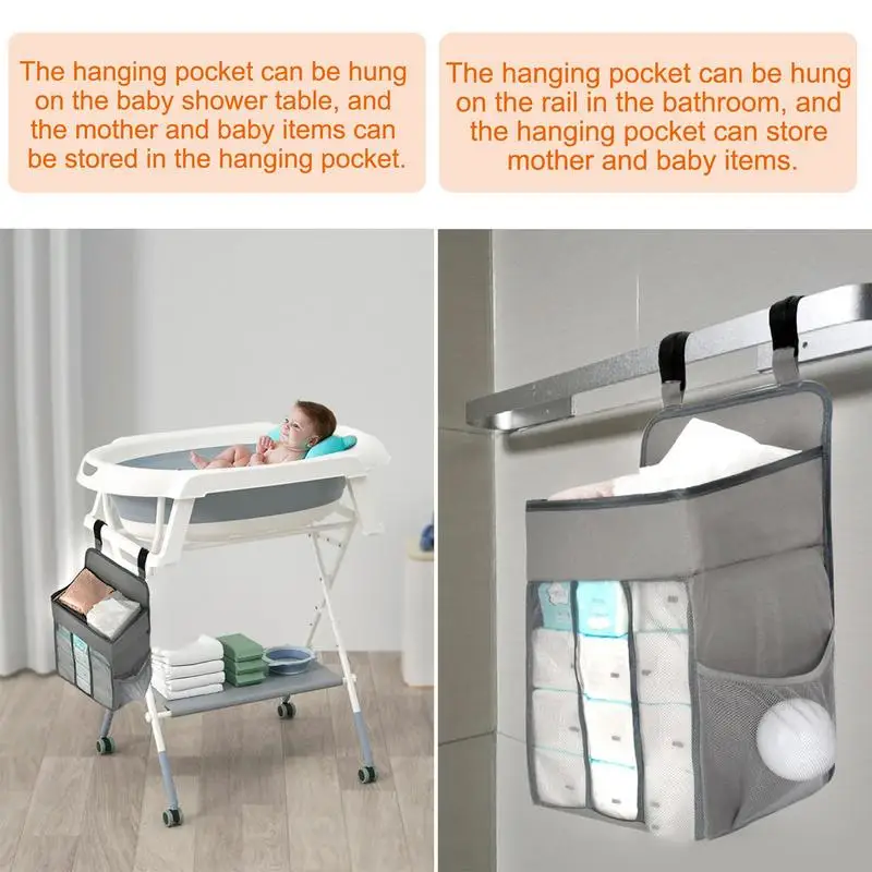  기저귀 정리함 걸이형 기저귀 보관함 대용량 걸이형 기저귀 정리함 RV 옷장 방 욕실 용 침대용