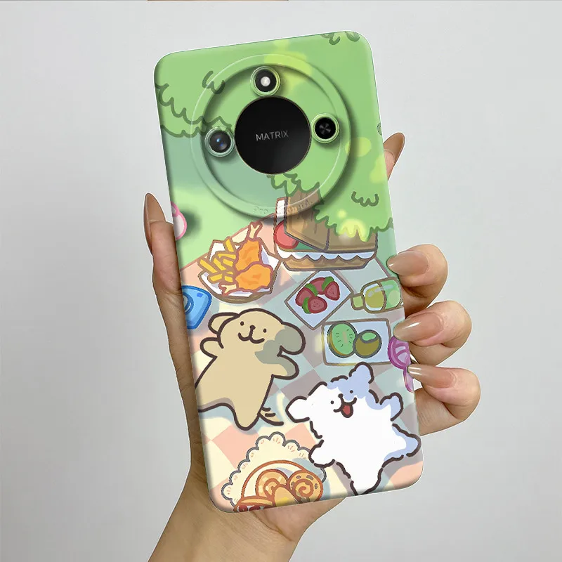 Sweet Painted Silicone Phone Case - Fashion Cartoon Design, Protective & Stylish