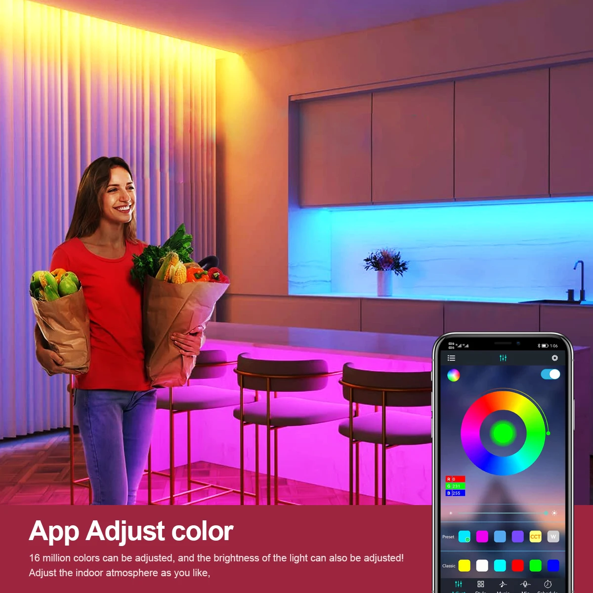 รูปสินค้า ตัวควบคุมไฟ LED RGB บลูทูธ ควบคุมด้วยแอปพลิเคชัน