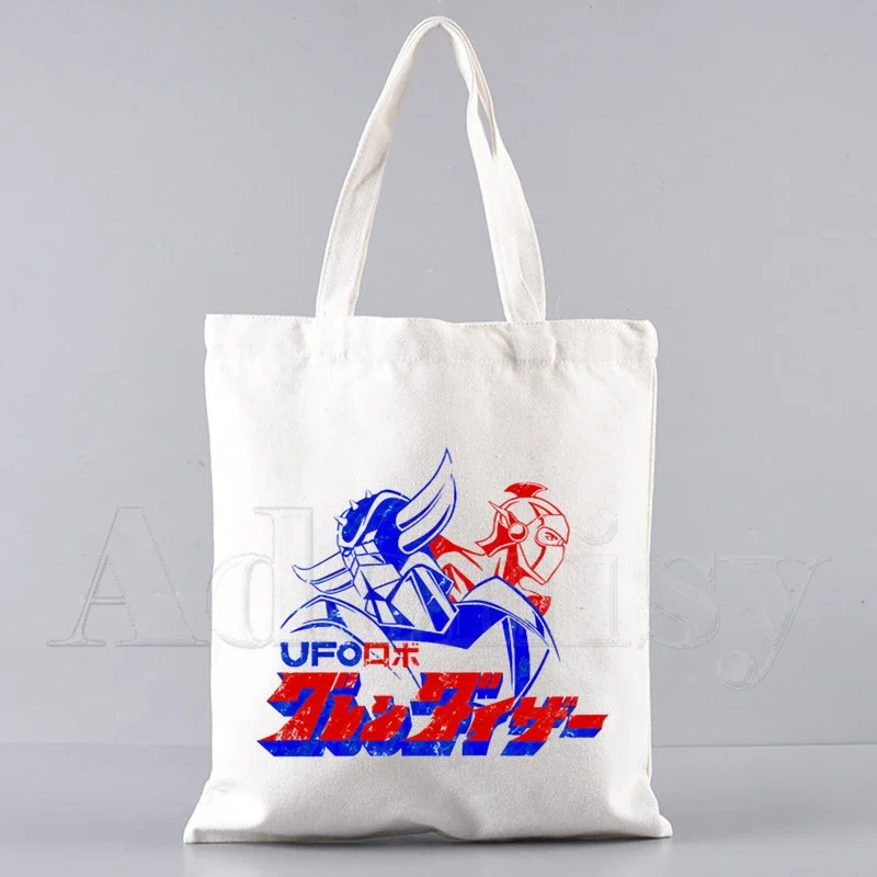 

Японская аниме сумка для покупок Goldorak Mazinger Z, робот, продуктовый шоппер, сумка для покупок, многоразовая сумка для покупок