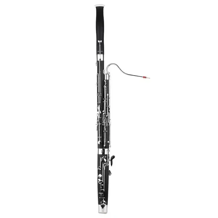 Professional C Key Bassoon Woodwind Instrument Synthetic Wood Body Cupronickel Silver-plated & Nickel-Plated Keys with Reed Glov