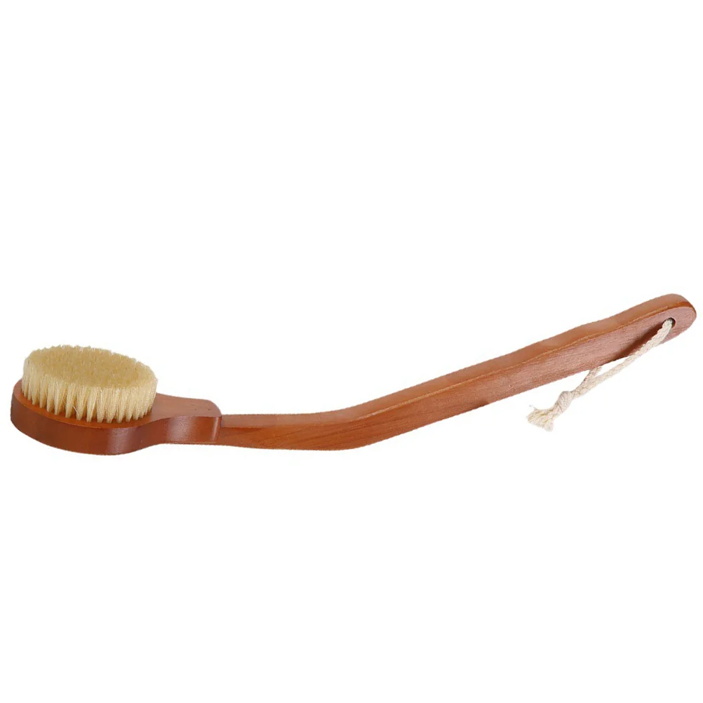 

Mud Rub Body Brush for Showering Back Men Bath Long Handle Dry Brushing Women Bristles Scrubber