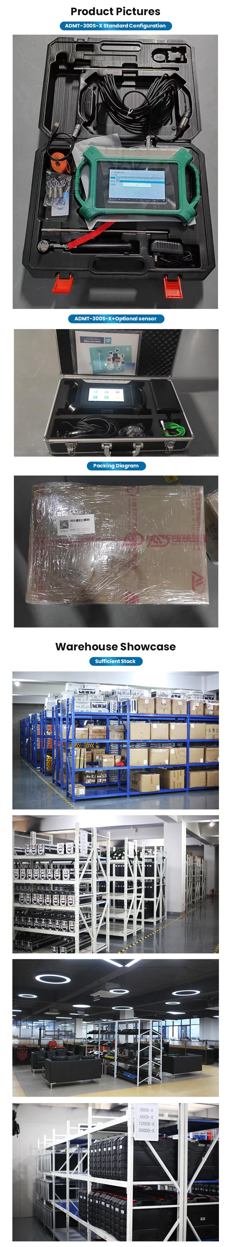 Description Picture 3 of itemAIDU ADMT-300S-X Real-time imaging Underground Water Detector,300 Meters Depth,2/3D Touch Screen Type 3screen intercommunication