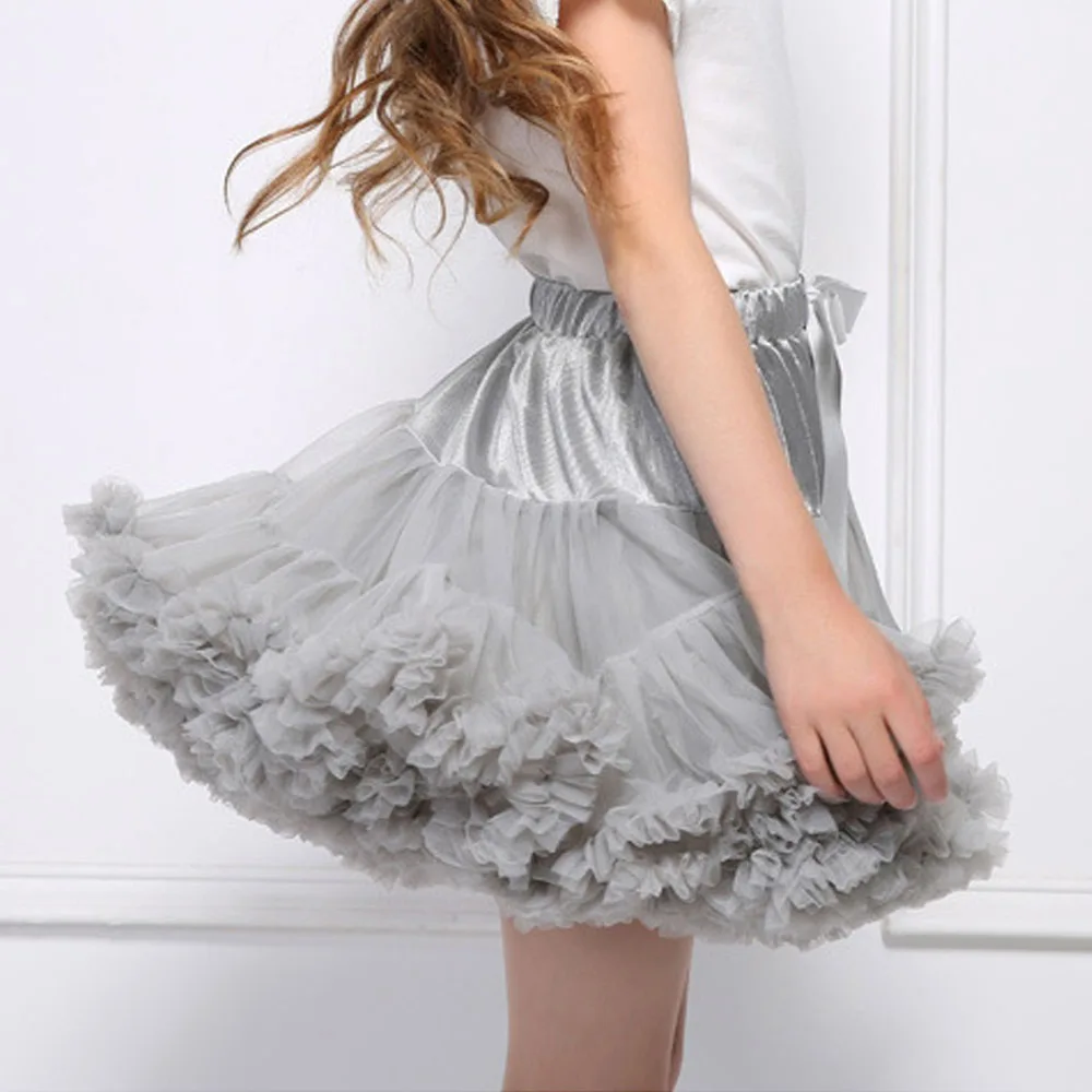 black mini skirt Fashion Fluffy Tutu Skirts Chiffon Teenage Girl Adualt Women Pettiskirts Princess dance wear Party clothes Tulle Skirts black pleated skirt