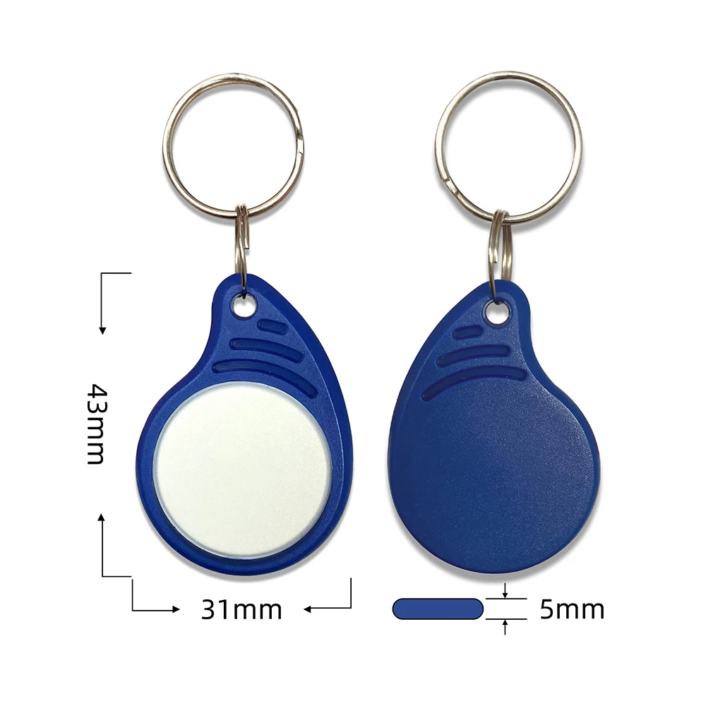 Pack of 100 RFID Key Fob Keychain Tags