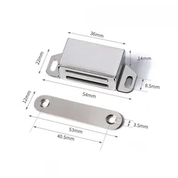 Heavy Duty Magnetic Cabinet Door Latch with Screws - Furniture Hardware (M)
