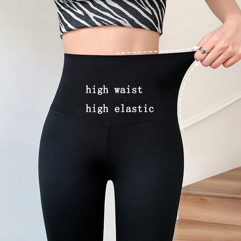 High-Waist Booty-Lifting Flare Pants for Women - Slim Fit, Stretchy, Casual Streetwear Leggings - Image 4