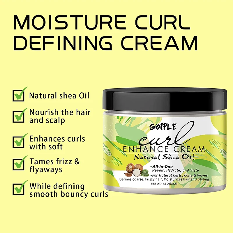 GOIPLE 320G Repair Hydrate Hair Define Styling Care Product Bouncing Curls Activator Conditioner for Curly Curling Enhance Cream