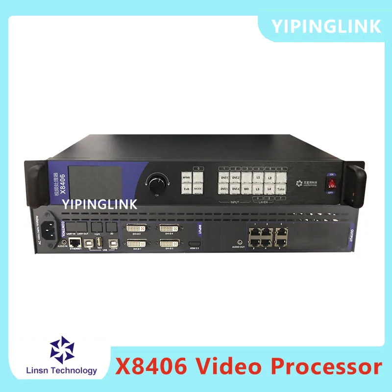 

Linsn X8406 Video Processor Two-In-One With 6 RJ45 Ports Output For Full Color SMD RGB Advertising LED Display Module