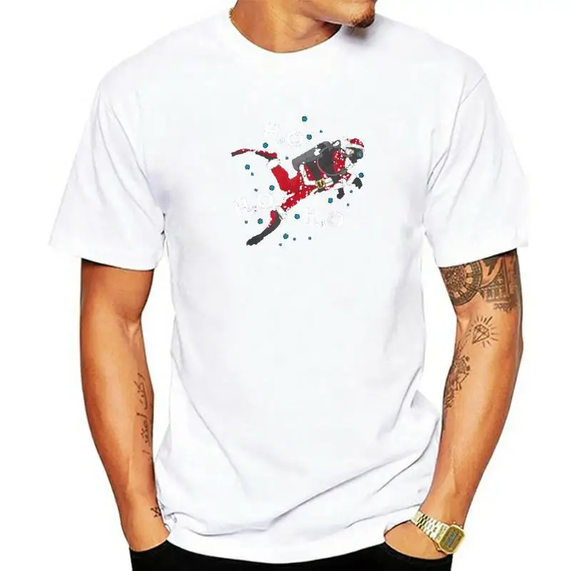 Divertente Babbo Natale Diving H2O H2O H2O Pun Scuba Gift T-Shirt Classica Cute Diving-Lover Christmas Costume Gifts Graphic Tee Tops
