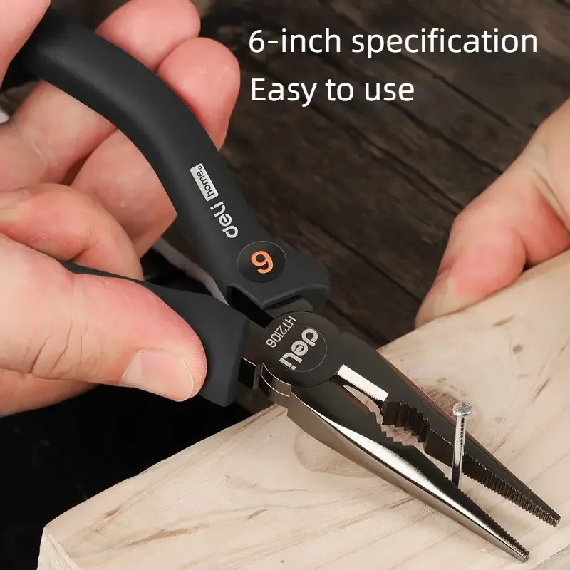 Installation hammer 1Pcs Deli high carbon steel hammer wrench pointed-nose pliers tape measure household carpenter repair tool