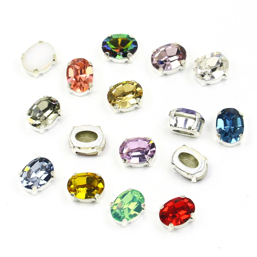 

Oval Shape Rhinestone Applique Crystal Stone Glass K9 Crystals Strass Diamante For DIY Nail Art Decoration Clothes Handbags 3022