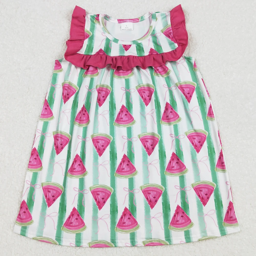 Boutique Baby Girls Dress Blue Bows Flowers Knee Length Dresses Fashion Kids Children Clothes Summer Girls Dresses New