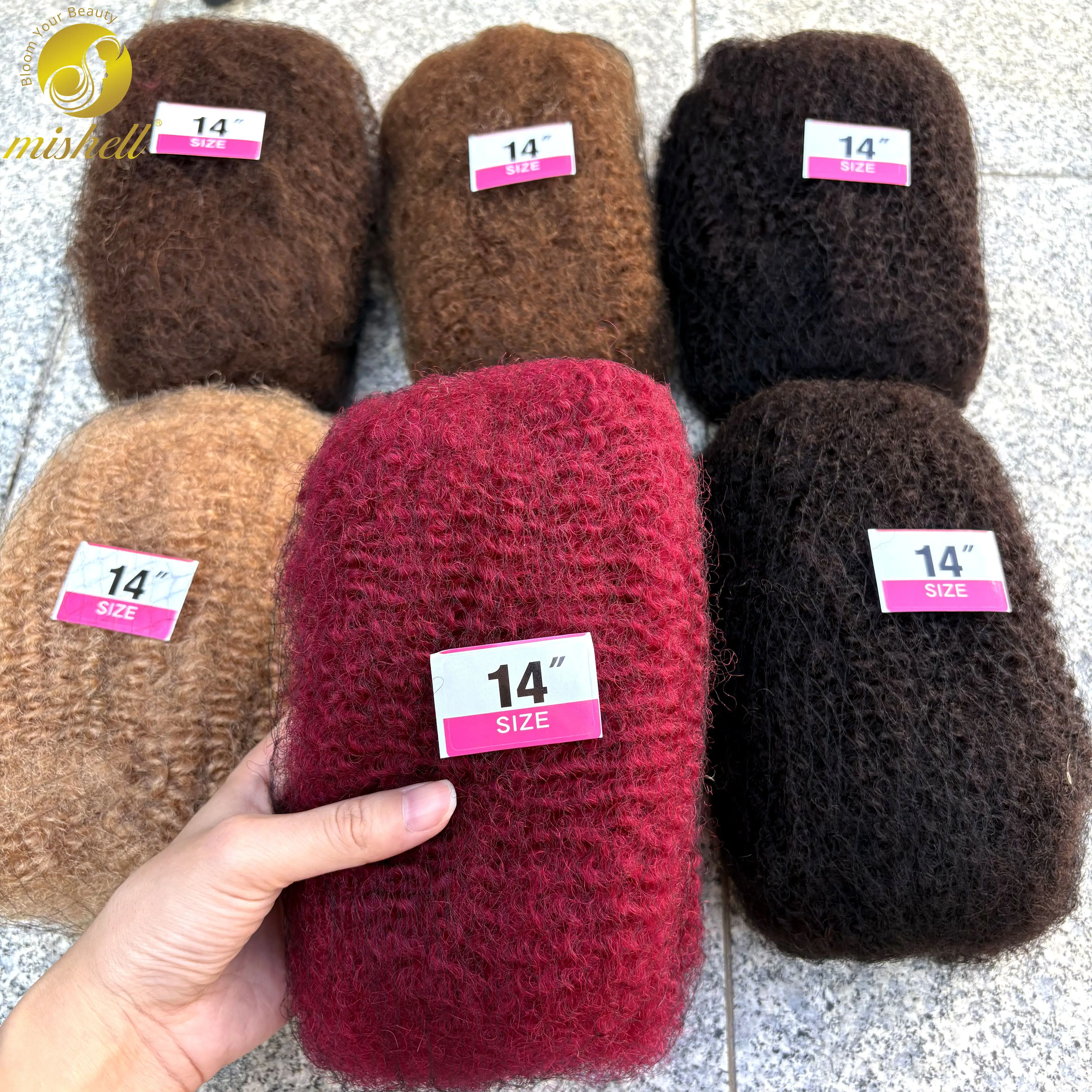 30/50g 27# Ombre Afro Kinkys Bulk Human Hair for Dreadlock Extensions /Repair Locs/Twist Braiding Afro Kinky Human Hair for Locs 4