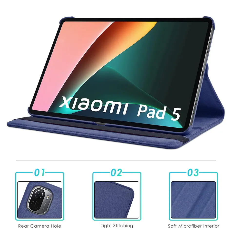 TingYR Custodia In Pelle Per Xiaomi Mi Pad 5 Pro Con Supporto Pieghevole: Cover Rigida Antiurto Con Angoli Rinforzati