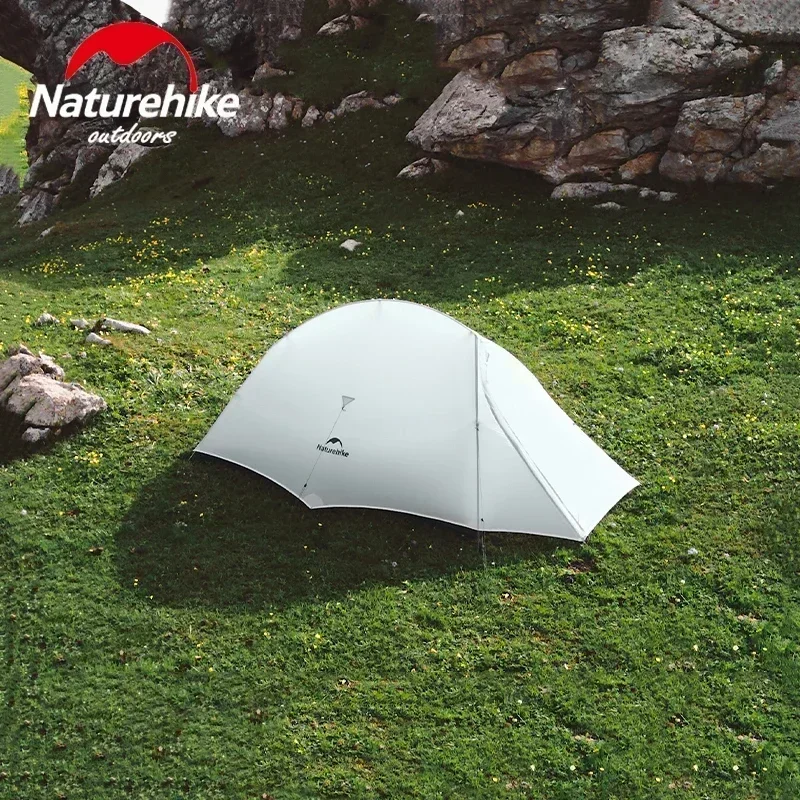 Naturehike Cloud Up UL Outdoor Camping Tent Ultralight 2 man 15D Silica Gel Double Layer Backpack Trekking Tent Hiking With Mat camping tent portable tent