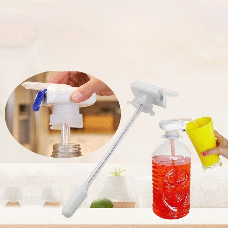 ปั๊มน้ำบรรจุขวด เครื่องจ่ายน้ำอัตโนมัติ เครื่องจ่ายถังเครื่องดื่ม หลอดเครื่องดื่มป้องกันการรั่วซึม ปั๊มกดมือ อุปกรณ์ครัว 1