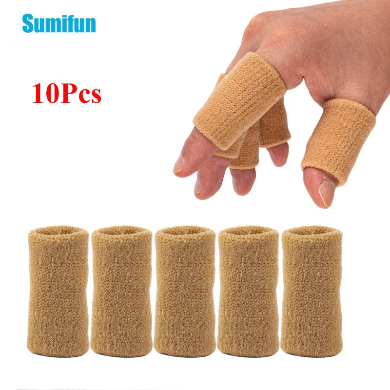 10Pcs Finger Protector Prevent Cuts Sports Injuries Anti-Wear Non-Slip Finger Cot Relieve Joint Discomfort Hand Health Care Tool 10pcs award ribbons golden trophy award trophy cups award trophies for kids celebrations sports competition stars carnivals